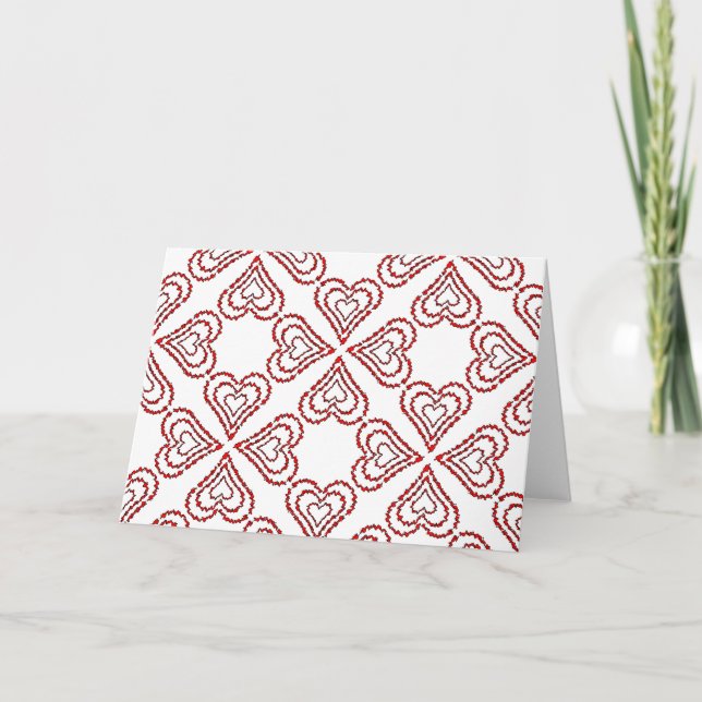 Love Heart Pattern Card (Front)