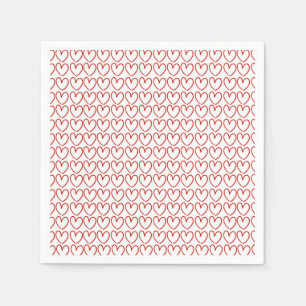 Love heart pattern napkin