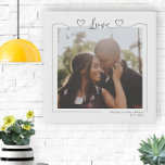 Love Heart Personalised Photo and Text Typography Faux Canvas Print<br><div class="desc">Love Heart themed Personalised Photo and Text Typography wall art -  Faux Wrapped Canvas Print from Ricaso - add your own photograph and text to this great faux canvas</div>
