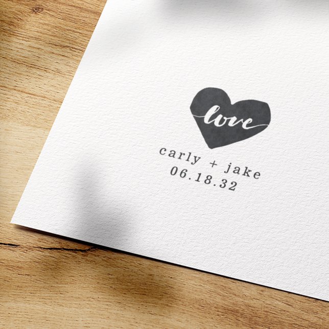 Love Heart Personalised Wedding Stamp (Creator Uploaded)