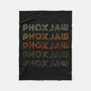 Love Heart Phoxjaw Tee Grunge Vintage Style Black Fleece Blanket