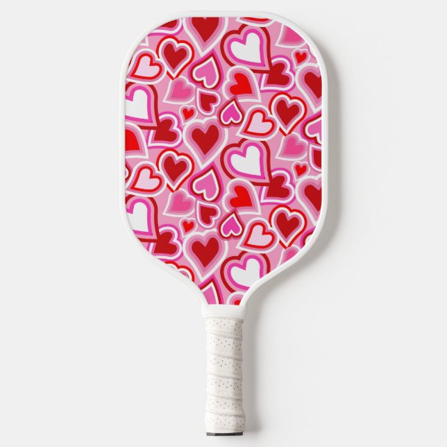 Love heart pickleball paddle (Front)