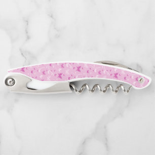 Love Heart Pink Butterfly Corkscrew