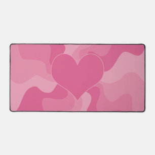 Love Heart - Pink Desk Mat