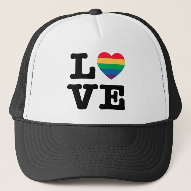 Love Heart Pride Trucker Hat (Front)