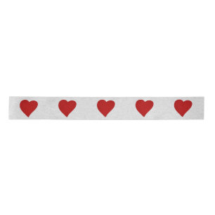 Love Heart Red Glitter Valentine's Satin Ribbon