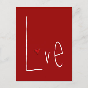 Love Heart red Postcard