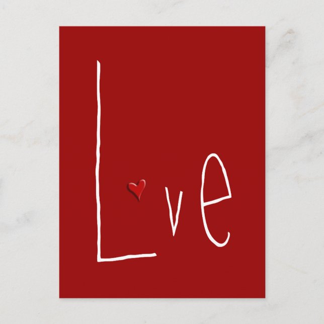 Love Heart red Postcard (Front)