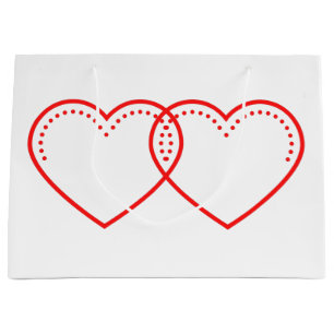 Love Heart Red Valentine's Large Gift Bag