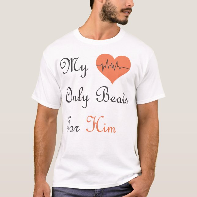 Love & Heart Romantic Design T-Shirt (Front)