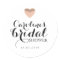 Love Heart Rose Gold Bridal Shower Sticker