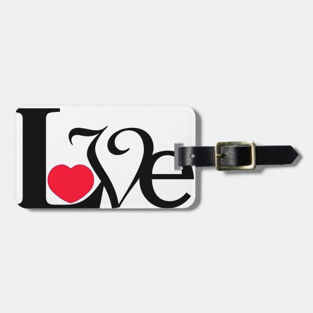 Love Heart Say Baggage Tag (Front Horizontal)