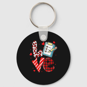 Love Heart School Secretary Life Valentines Day Gi Key Ring