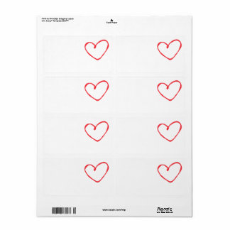 Love Heart Shipping Labels