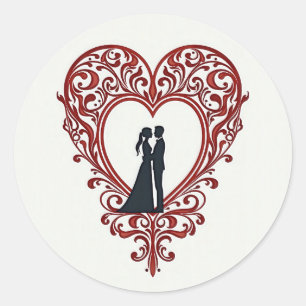 Love Heart Silhouette Sticker