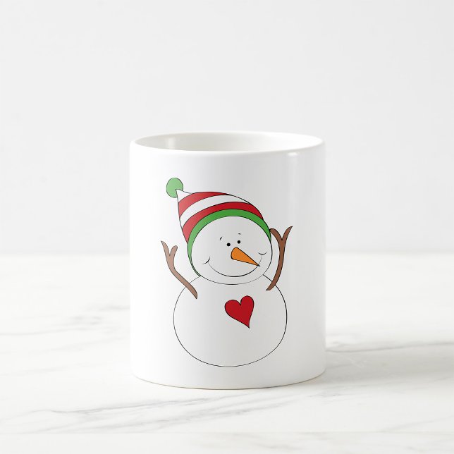 Love Heart Snowman Coffee Mug (Creator Uploaded)