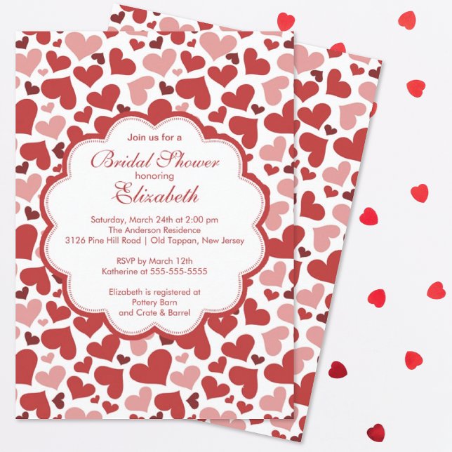 Love Heart Spring Bridal Shower Invitation (Creator Uploaded)