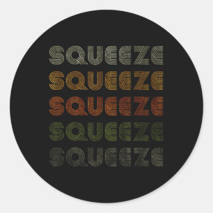 Love Heart Squeeze Tee Grunge Vintage Style Black Classic Round Sticker