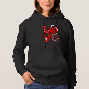 Love Heart Stethoscope Occupational Therapy Life V Hoodie