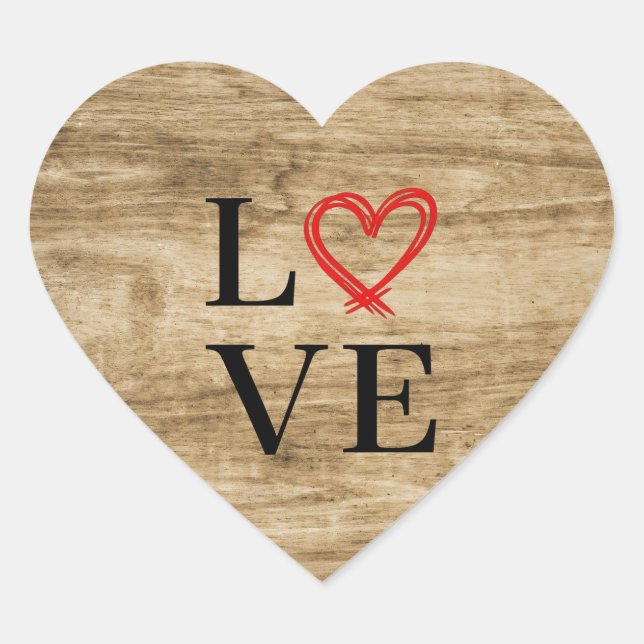 Love. Heart Sticker (Front)
