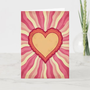 Love Heart Sunburst Card