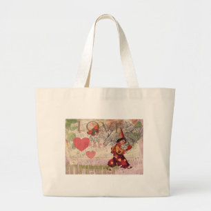 Love Heart Sweetheart Valentine Cherub Large Tote Bag