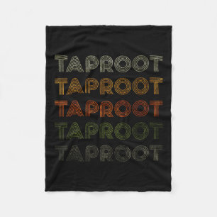 Love Heart Taproot Tee Grunge Vintage Style Black  Fleece Blanket