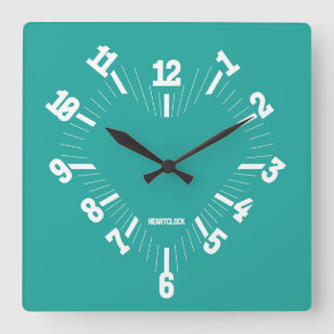 Love HEART TIME BY MASANSER PIXELAT Square Wall Clock