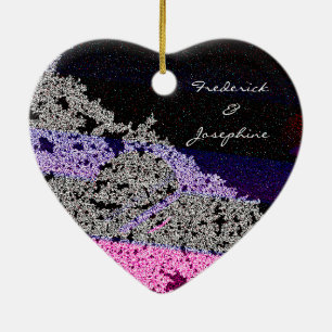 Love Heart Together Forever Ceramic Tree Decoration
