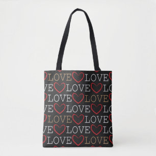 LOVE heart tote bag