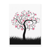 Love Heart Tree Romantic For Valentines Day Card