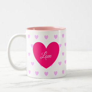 Love Heart Two-Tone Coffee Mug