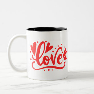 Love - Heart Two-Tone Coffee Mug