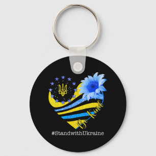 Love Heart Ukraine Be Kind Stand With Ukraine Ukra Key Ring