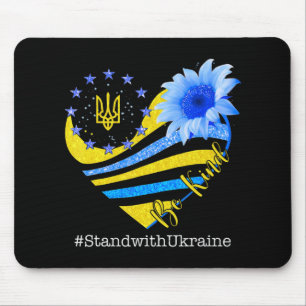 Love Heart Ukraine Be Kind Stand With Ukraine Ukra Mouse Pad