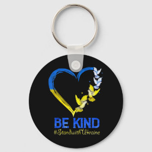 Love Heart Ukraine Dove Ukraine Be Kind Stand With Key Ring