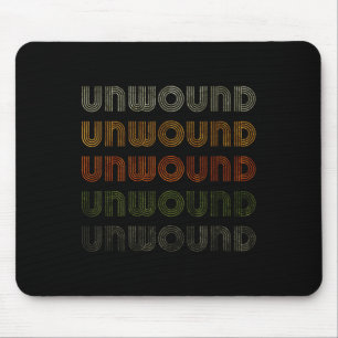 Love Heart Unwound Tee Grunge Vintage Style Black Mouse Pad
