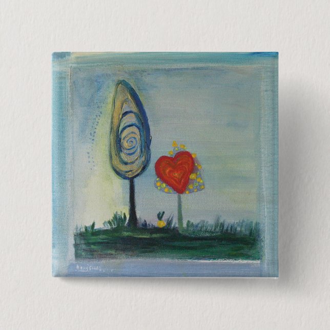 Love, Heart, Valentine Badge (Front)