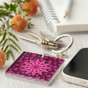 LOVE HEART VALENTINE BIRTHDAY GIFT KEYCHAIN