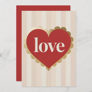 Love Heart Valentine's  Day  Card