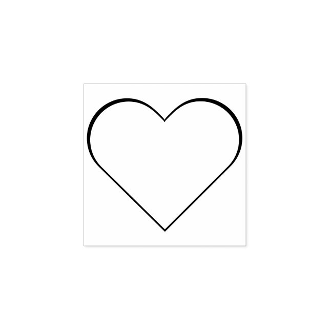 Love Heart Valentines Day DIY Art Craft Maple Wood Rubber Stamp (Imprint)