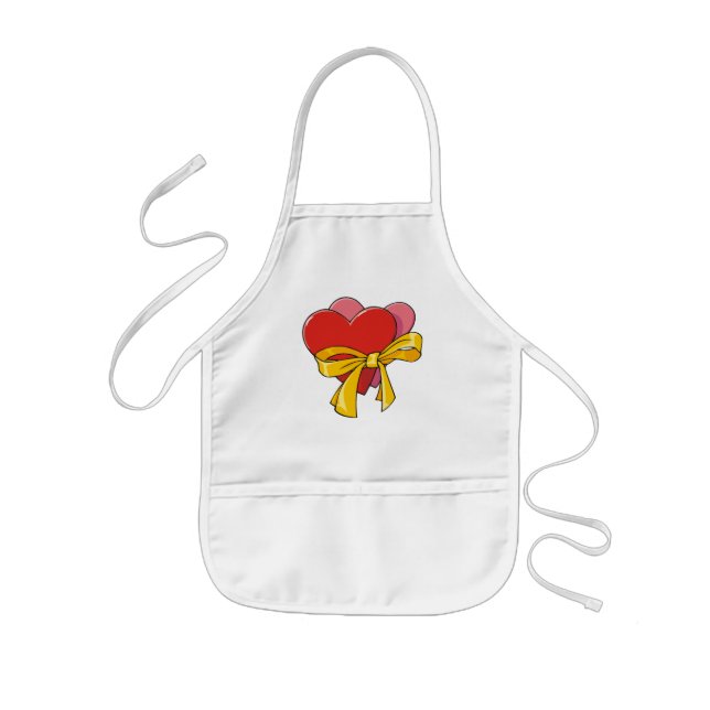 Love Heart Valentines Day Kids Apron (Front)