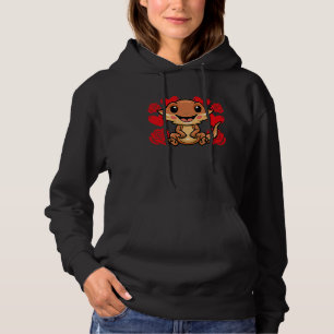 Love Heart Valentine's Day Roses Bearded Dragon Bo Hoodie