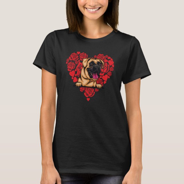 Love Heart Valentine's Day Roses Boxer Boys Kids T-Shirt (Front)