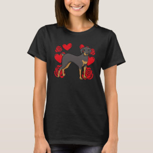 Love Heart Valentine's Day Roses Doberman Boys Kid T-Shirt