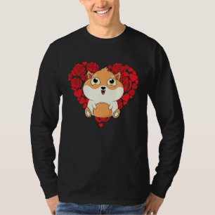 Love Heart Valentine's Day Roses Guinea Pig Boys K T-Shirt