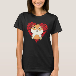 Love Heart Valentine's Day Roses Guinea Pig Boys K T-Shirt