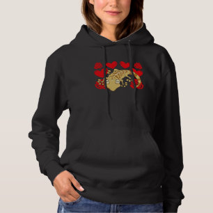 Love Heart Valentine's Day Roses Leopard Gecko Boy Hoodie