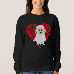 Love Heart Valentine's Day Roses Sheep Boys Kids Sweatshirt