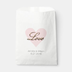 Love Heart Wedding Favour Bag